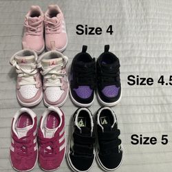Toddler Shoes Size 4 / 4.5 / 5  - Nike / Adidas / Vans 