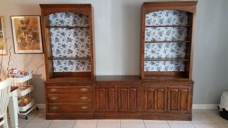 Ethan Allen solid wood entertainment unit