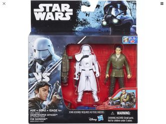 Star Wars The Force Awakens Poe Dameron and First Order Snowtrooper Deluxe Pack, New in original package.