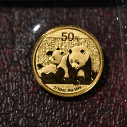 2010 China Gold Panda 1/10oz Coin .999