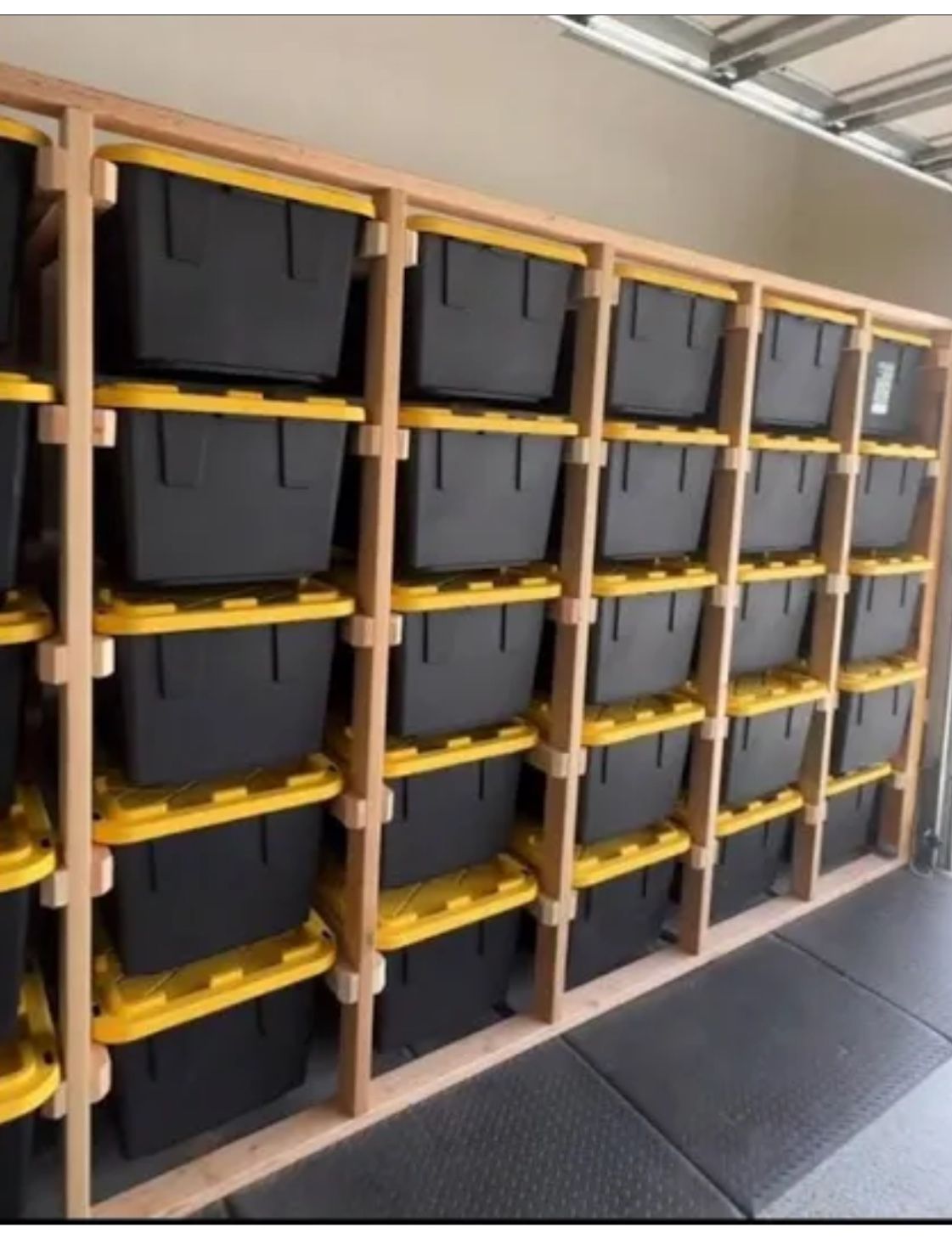Garage Tote Storage Organization Rack
