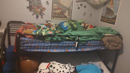 Twin Size Bunk Bed with Mattress, Frame & Stairs - Great Condition!