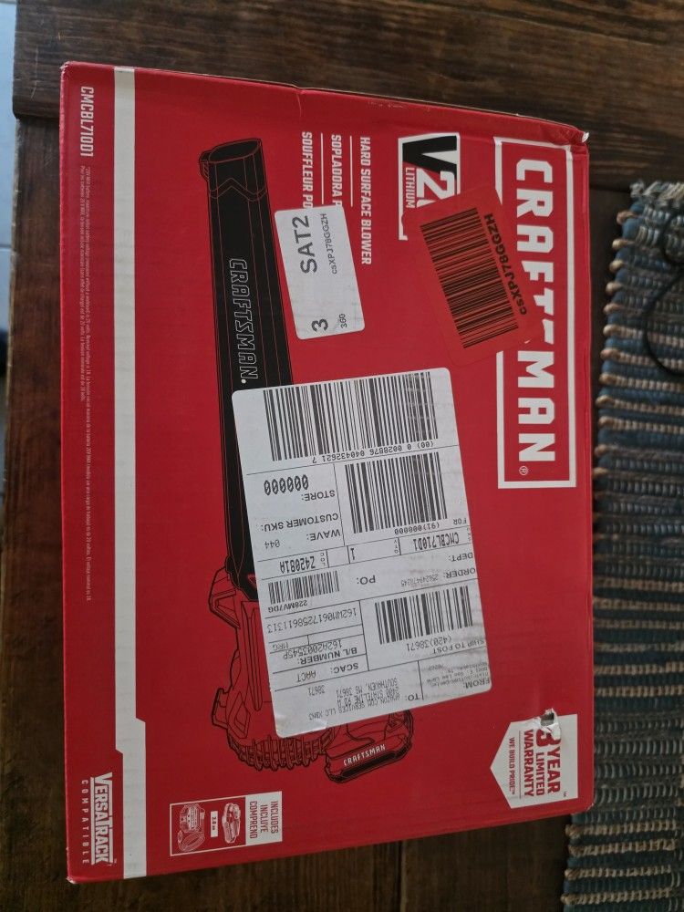 NEW CRAFTSMAN V20 20-volt 200-CFM 90-MPH Battery Handheld Leaf Blower 2.0 Ah