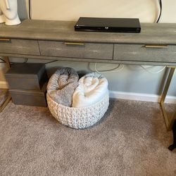 Grey & Gold Console Table