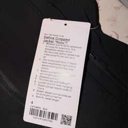 Black lulu define cropped jacket