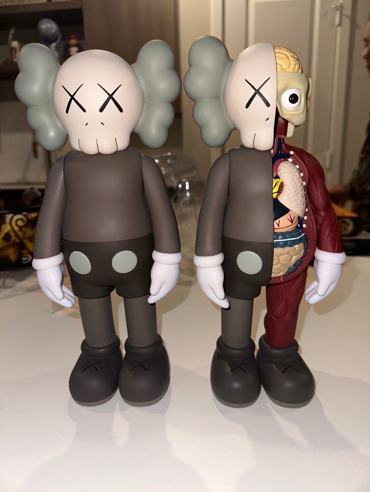 READ! KAWS Flayed & Companion Open Edition Vinyl Figure Brown Set