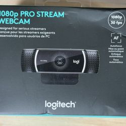 NEW! Logitech C920S 1080p Pro Stream Webcam 30fps HD Autofocus & Light Correction