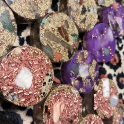 (3) Orgonite Energy EMF Protection Crystal Healing Pucks
