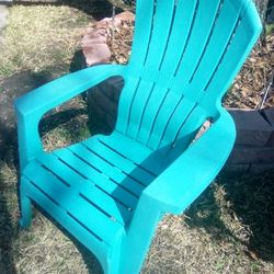 Outdoor Baby Blue Chair $20