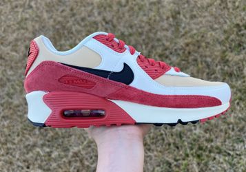 Big Kid's Nike Air Max 90 LTR Sesame/Black-Red Clay-Sail - Size 4.5 Y