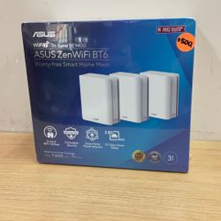 ASUS ZEN WIFI BT6 TRI-BAND BE9400 WORRY-FREE SMART HOME MESH.