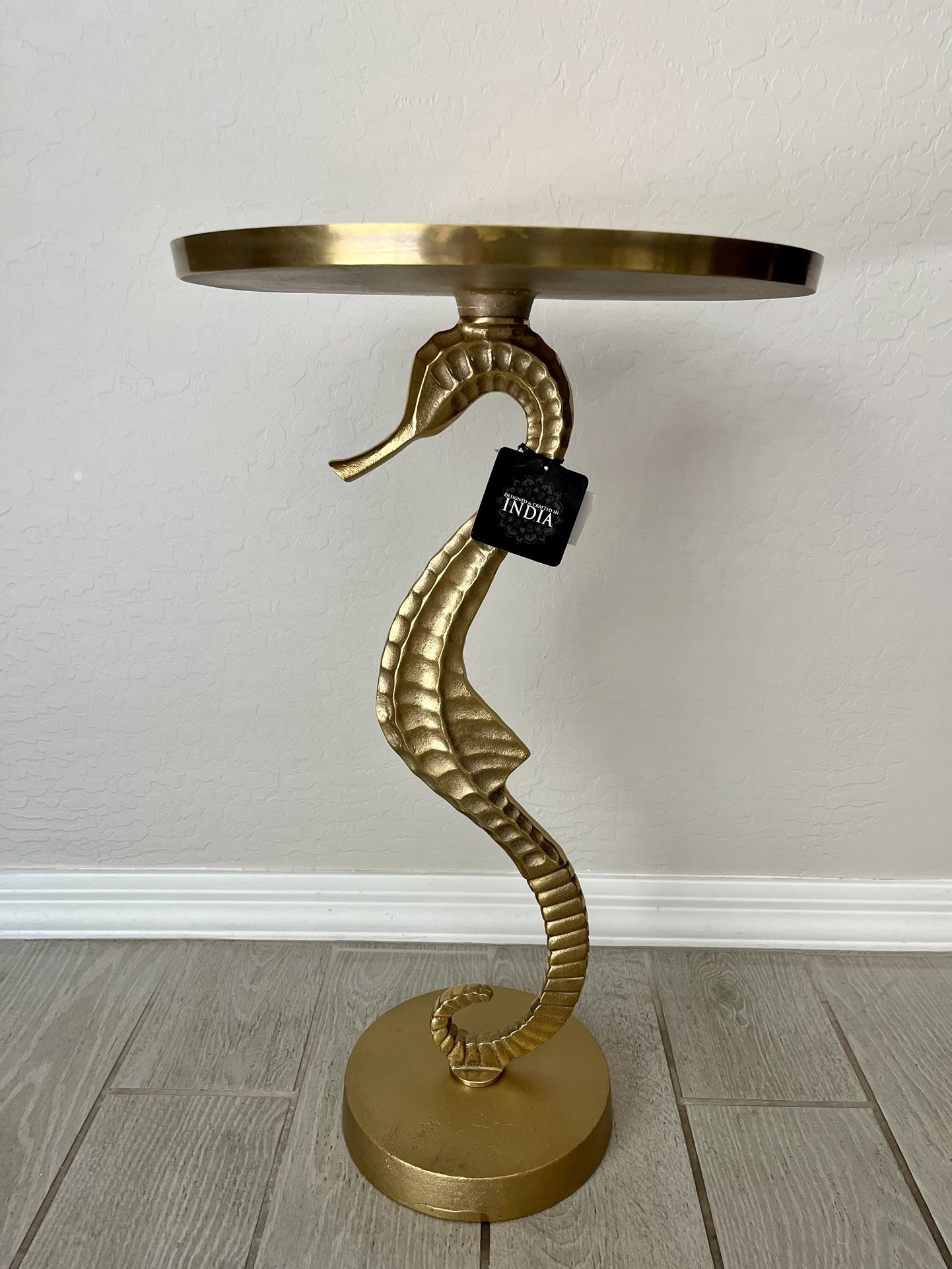 Seahorse Accent Table- Gold/ Metal 