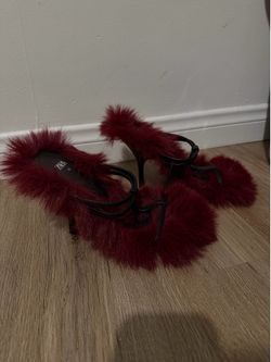 zara fluffy heels size 9