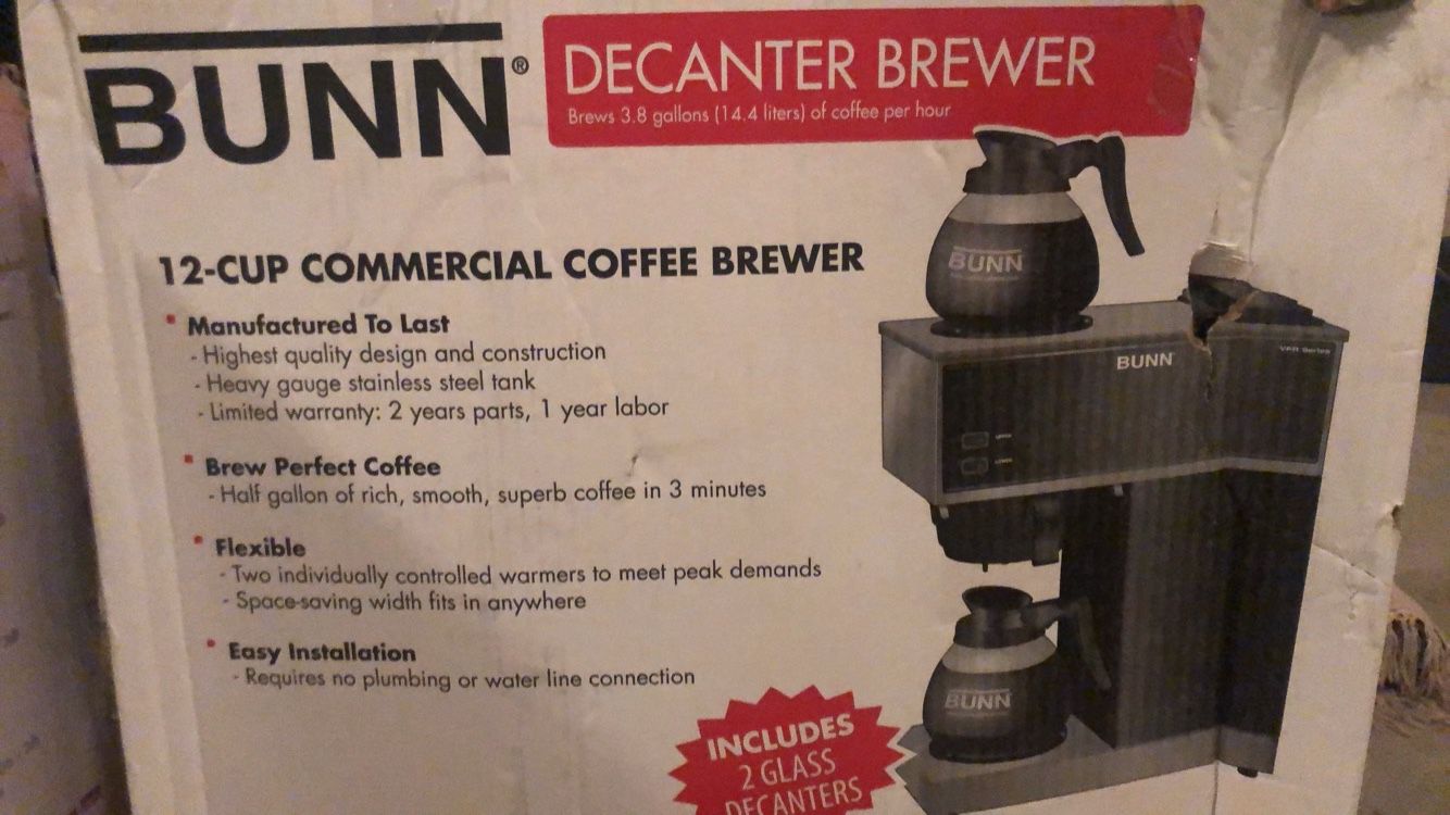 COFFEE MAKER COMMERCIAL GRADE BUNN 12 CUP BREWER * NEW *