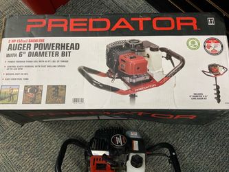 PREDATOR 52cc, 2 HP Gas-Powered Earth Auger with 6 in. x 31 in. Bit