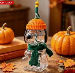 Starbucks x Peanuts Snoopy Glass Cup