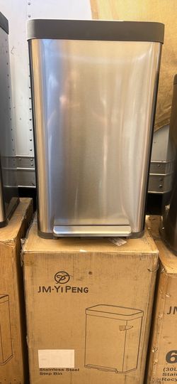 60l Trash Can Stain in Steel New