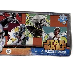 DISNEY STAR WARS / 4 PUZZLE PACK / 47(contact info removed)0 / 5+ / Boys and Girls