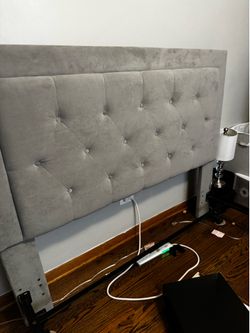 Free. Headboard and metal mattress frame. Can be used for Queen/Full size