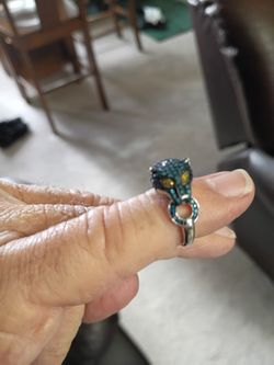 Blue Diamond  Panther Ring
