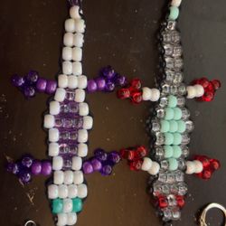 Beaded Lizard Keychain