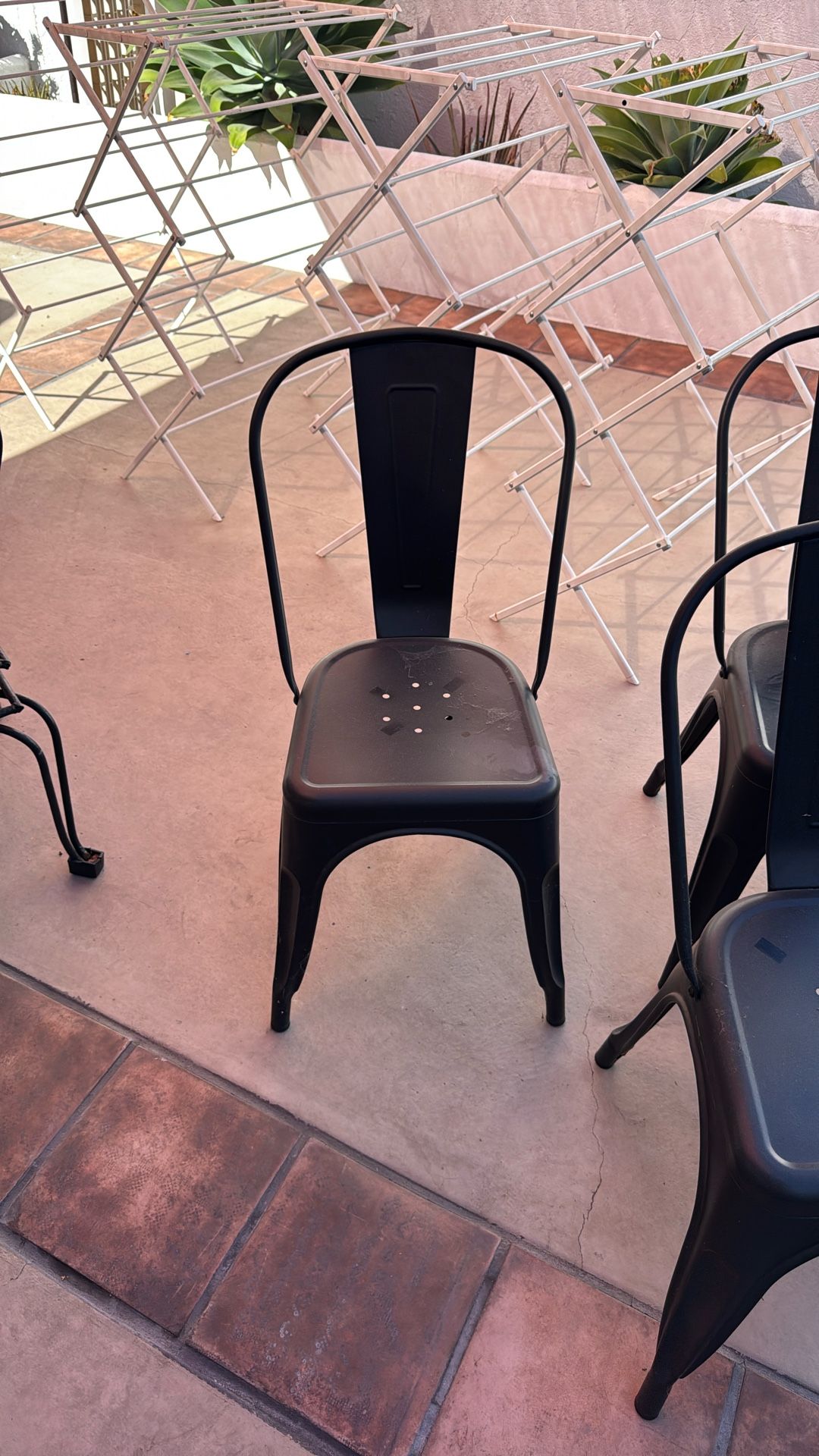 Metal Cantina Style Chairs 