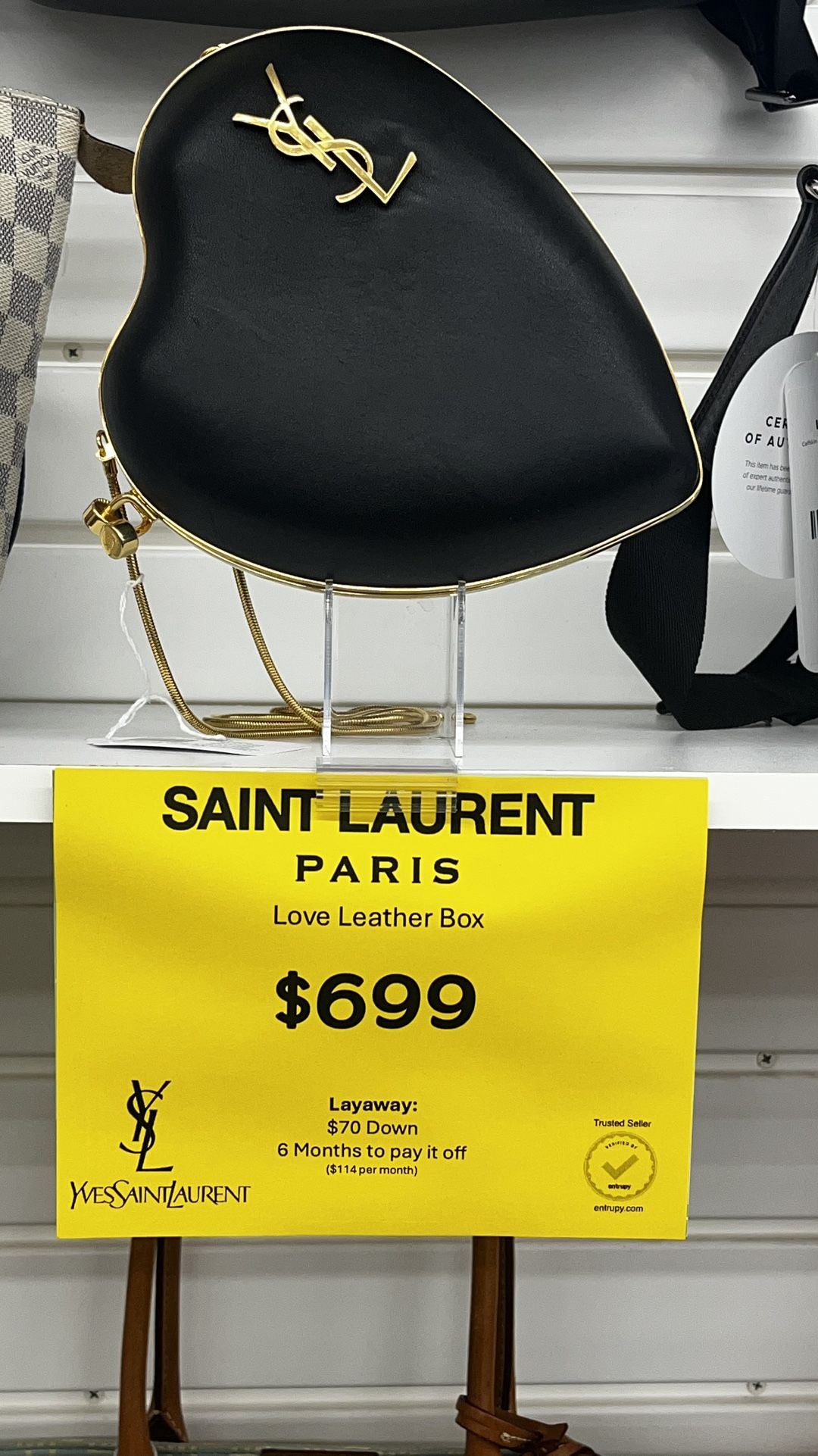 Saint Laurent Love leather box Authentic