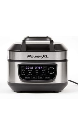 POWER XL Grill Air Fryer Combo Plus 6 QT 12n1 Stainless Steel Nonstick BRAND NEW