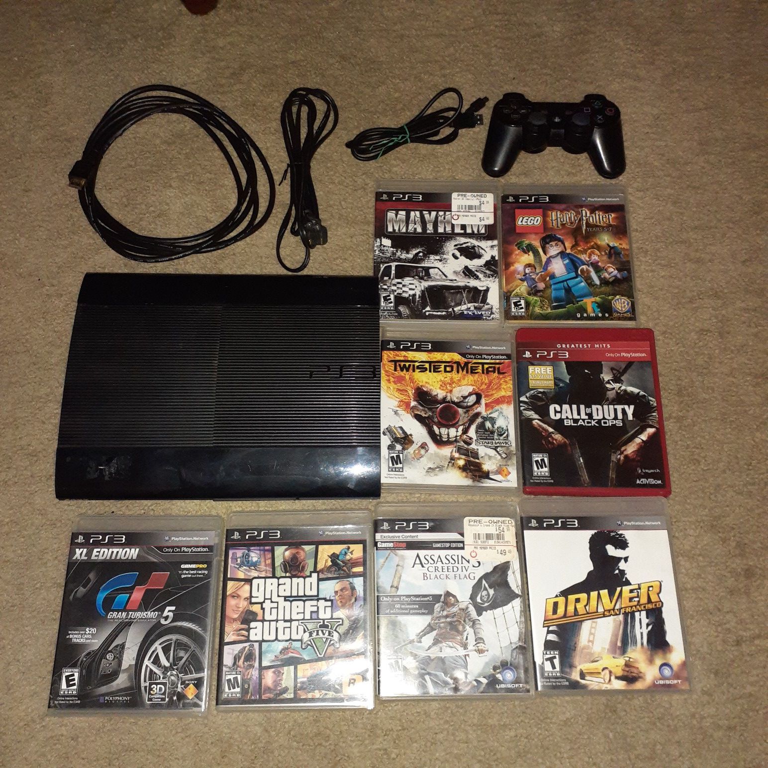 PS3 250GB and 8 games