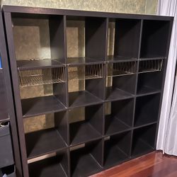 IKEA Black Kallax Shelves 
