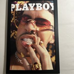 11”x17” Framed Bad Bunny ‘Playboy’ Poster - White Or Black Frame