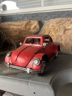 Red VW Beetle Metal Model Car