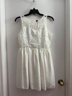 white lace dress, size L