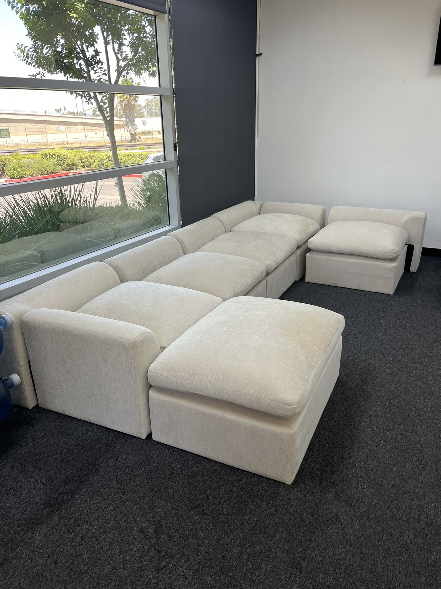 Sofa Sectional Modular Couch - Beige Fabric
