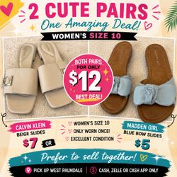 🩴 Women’s Size 10 Sandals ⛱️  $12 for both.