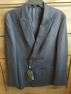 Massimo Dutti Suit Jacket Sport Coat Men's Navy Formal Suit Jacket