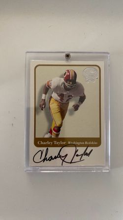 Charley Taylor Washington Redskins Signed Football Card