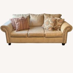Artisenal beige sofa/couch
