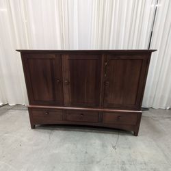 Ethan Allen American Impressions Cherry Media Cabinet with 3 Doors and 3 Drawers