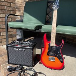 Ibanez Electric Guitar And Blackstar Amp