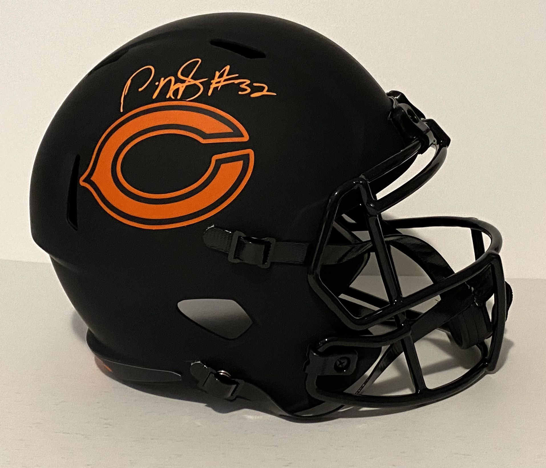 David Montgomery Signed Chicago Bears Full Size Replica Eclipse Speed Helmet Beckett COA