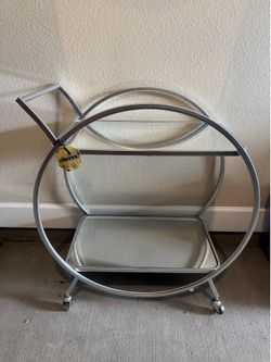 Mirrored bar cart