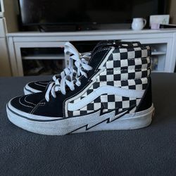 Vans Sk8-Hi Checkerboard Lightning Bolt - Men’s Size 8