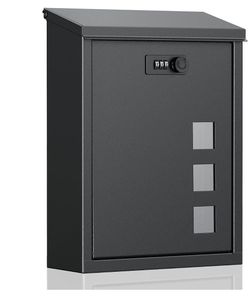 Mail Boxes with Combination Lock, Security Locking Key Drop Box for House School Office and Outdoo