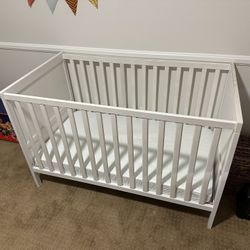 IKEA Crib With Waterproof Mattress 