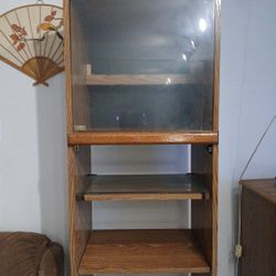 Estate Sale-Oak Media Cabinet 