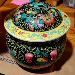 Kamcheng," a traditional Peranakan Chinese covered porcelain jar