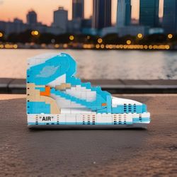 Air Jordan 1 Off White UNC Series 4 Netmagnetism Lego shoe