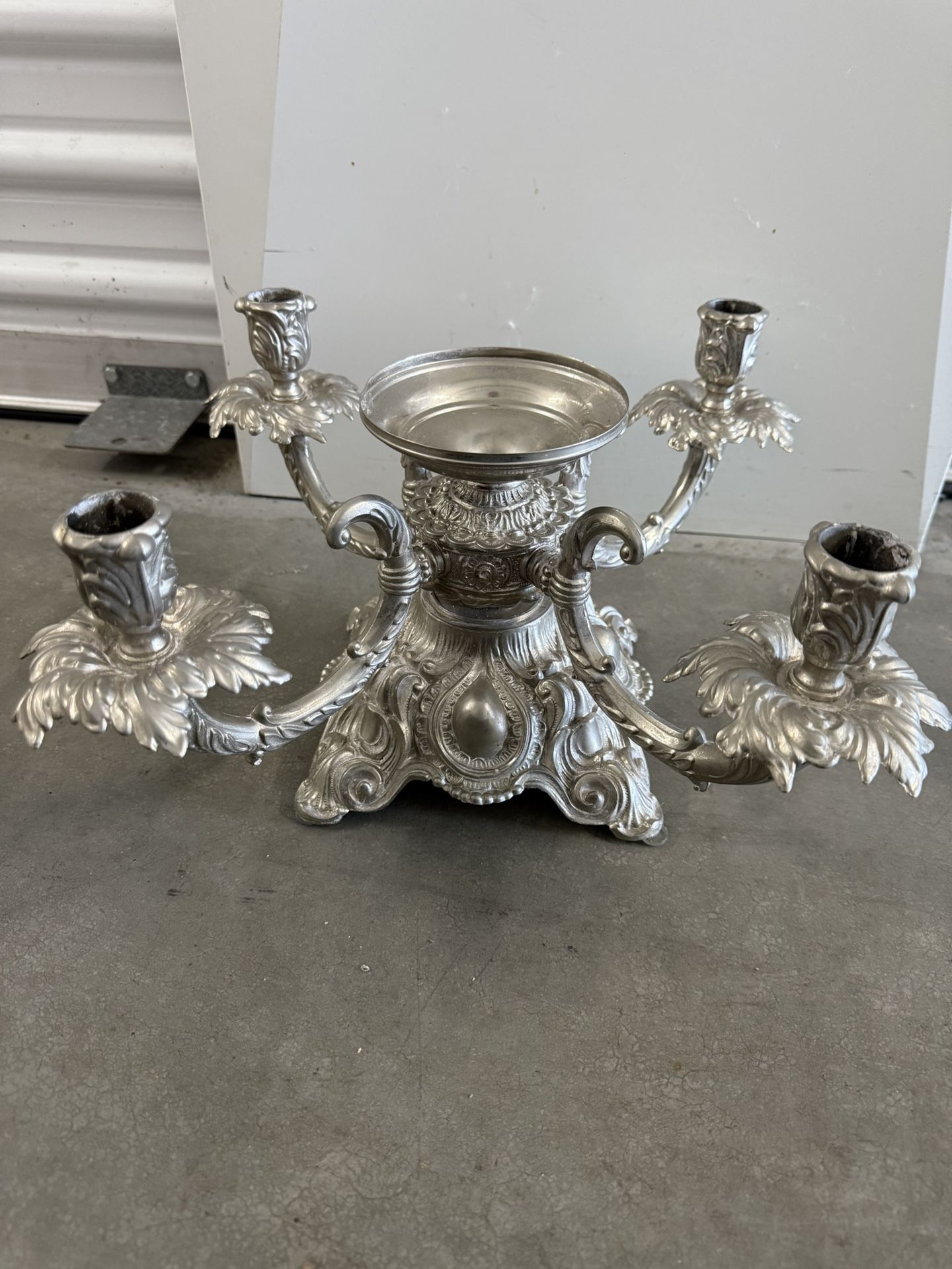 Silver plated candelabra