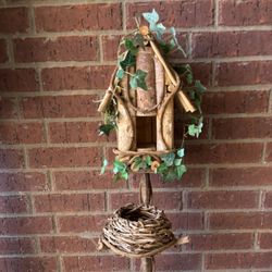 Bird House On Pedestal